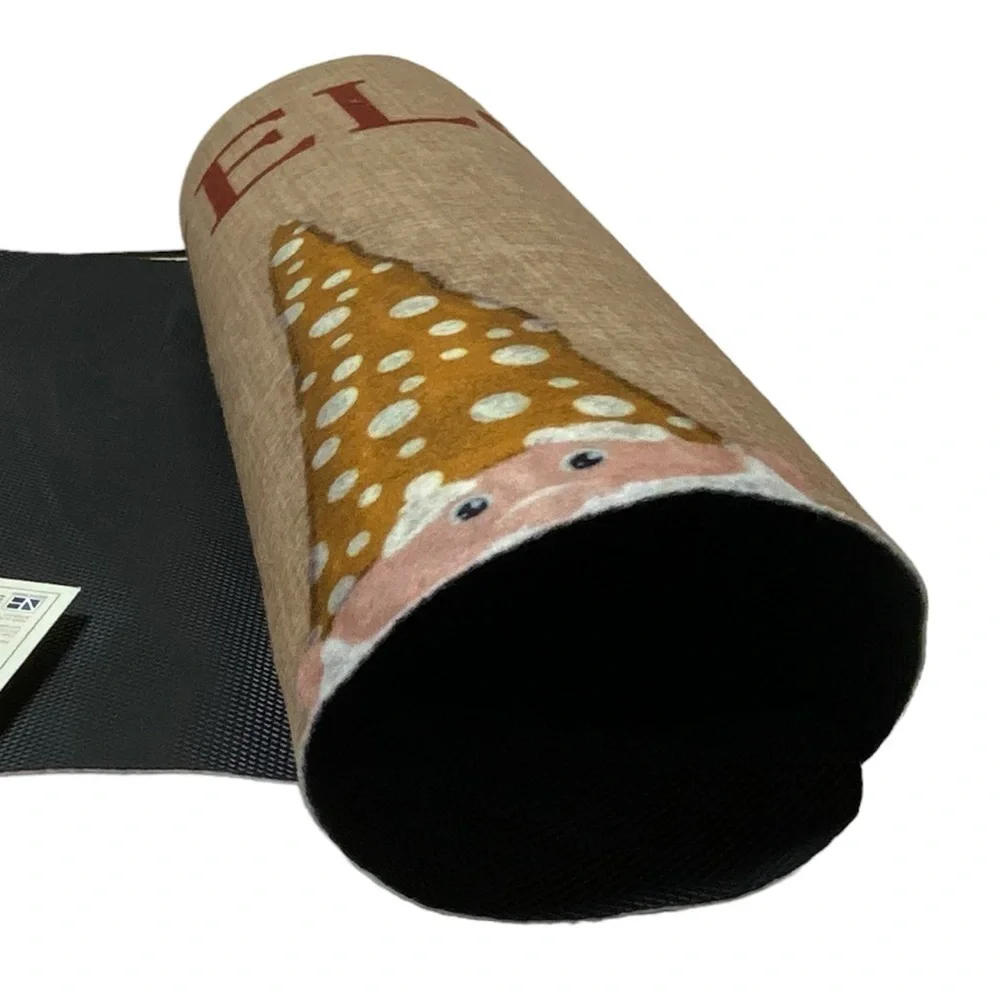 Thankful Home Accent Rug Gnome Welcome Mat Non Skid 17 x 30 in Neutral Rustic - Picture 2 of 16